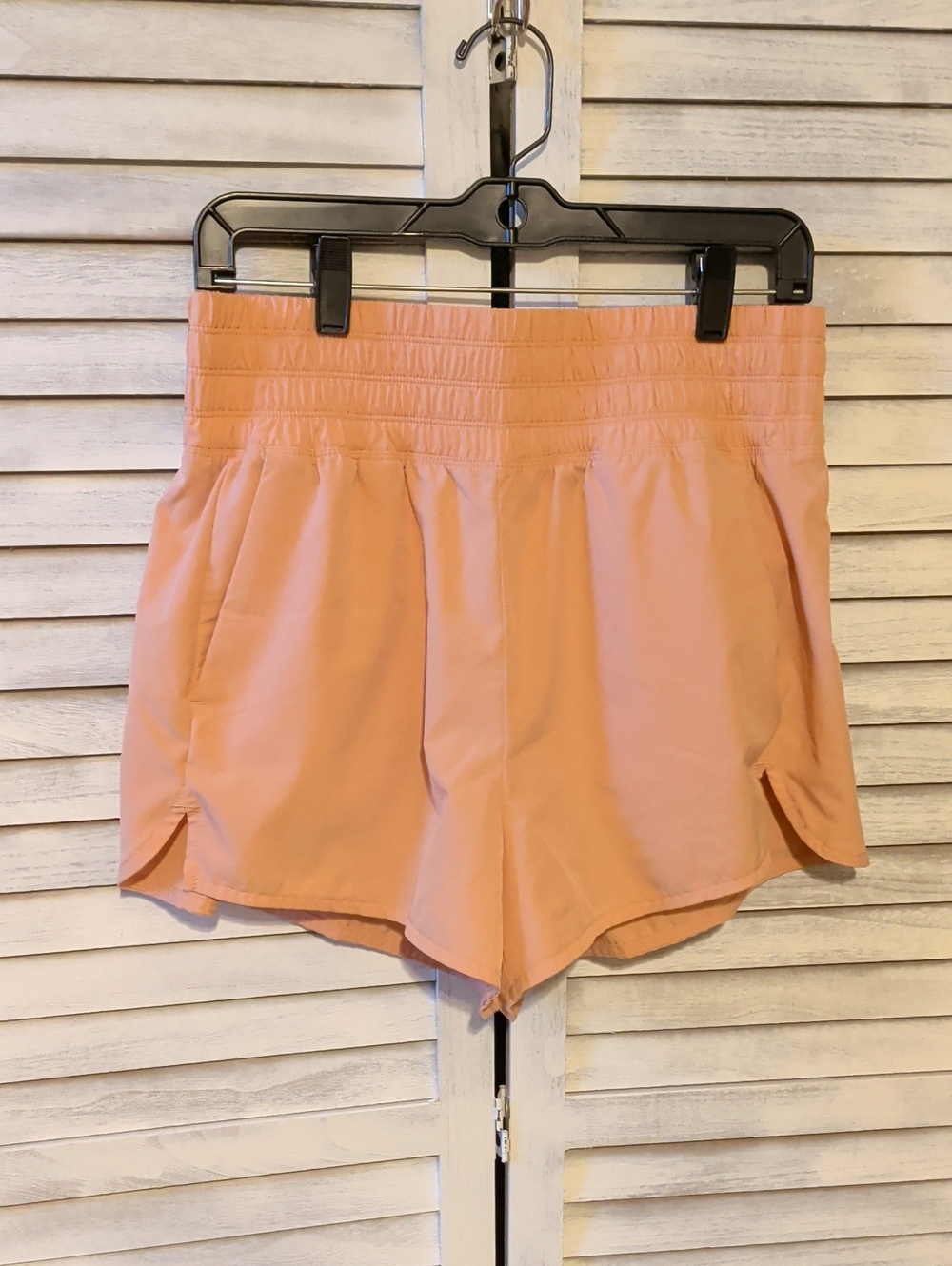 Light Peach Women's Elastic Waist Shorts